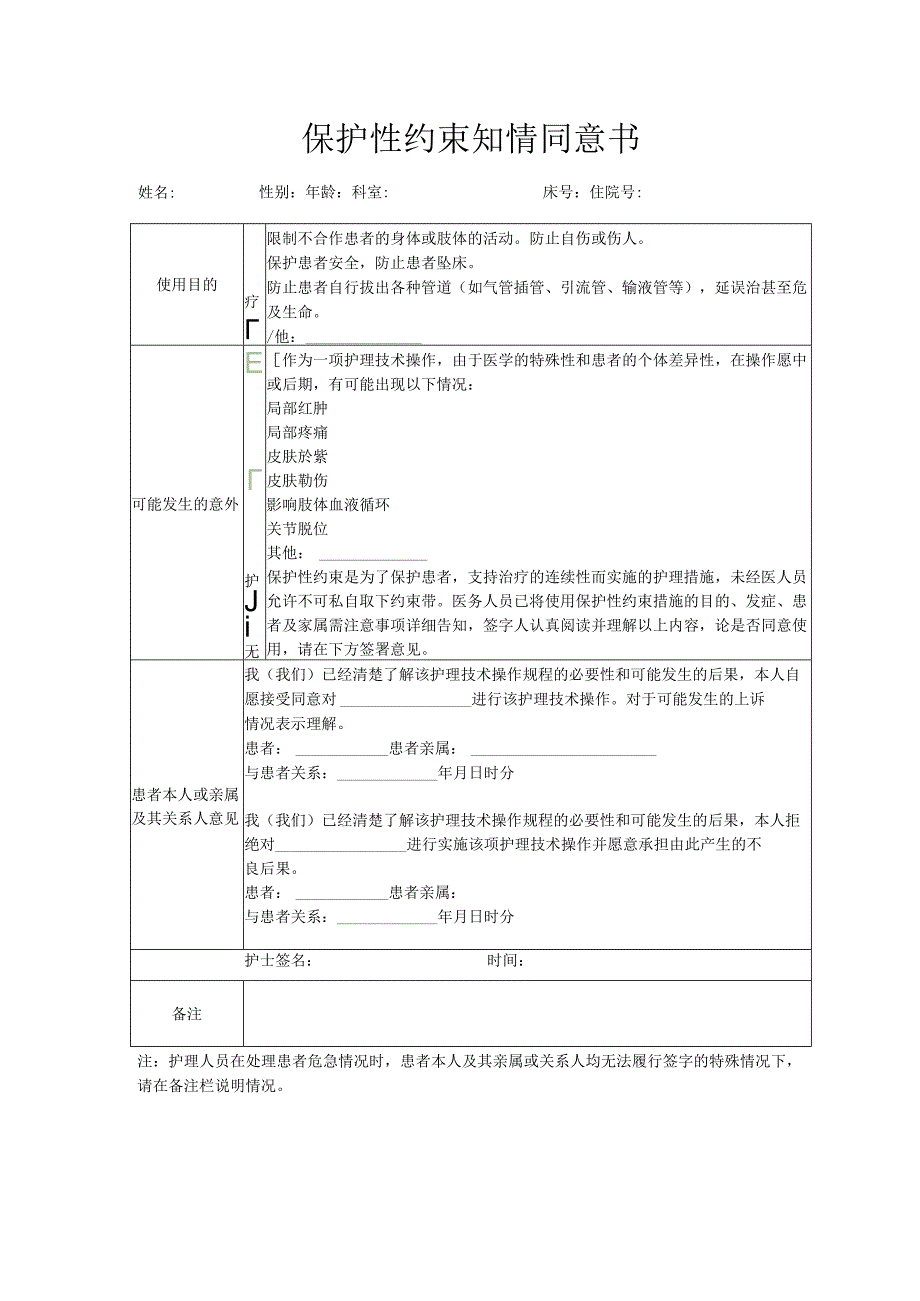 保护性约束知情同意书.docx_第1页