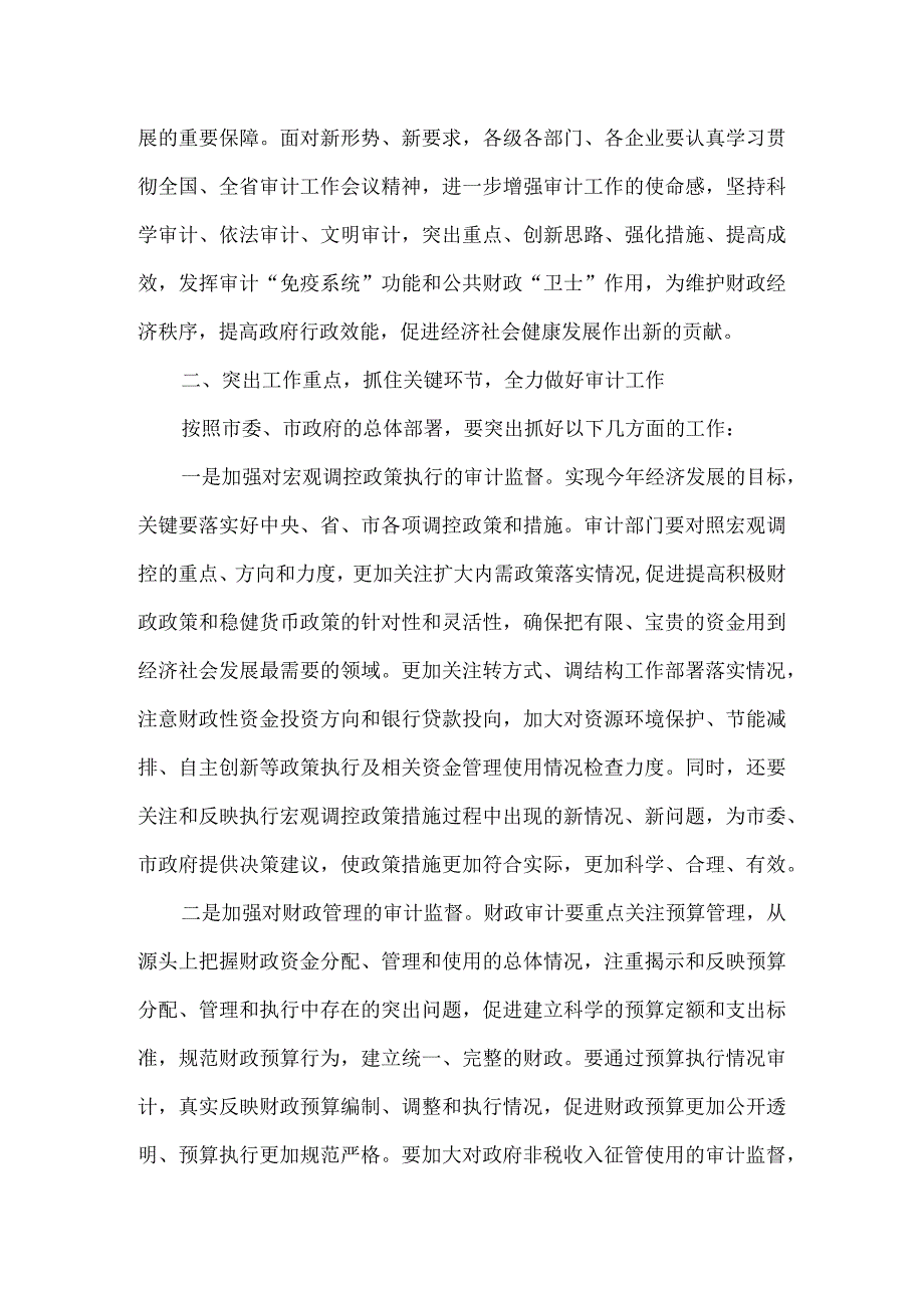 在全市审计工作暨推进党、政、企领导干部经济责任审计工作会议上的讲话.docx_第3页