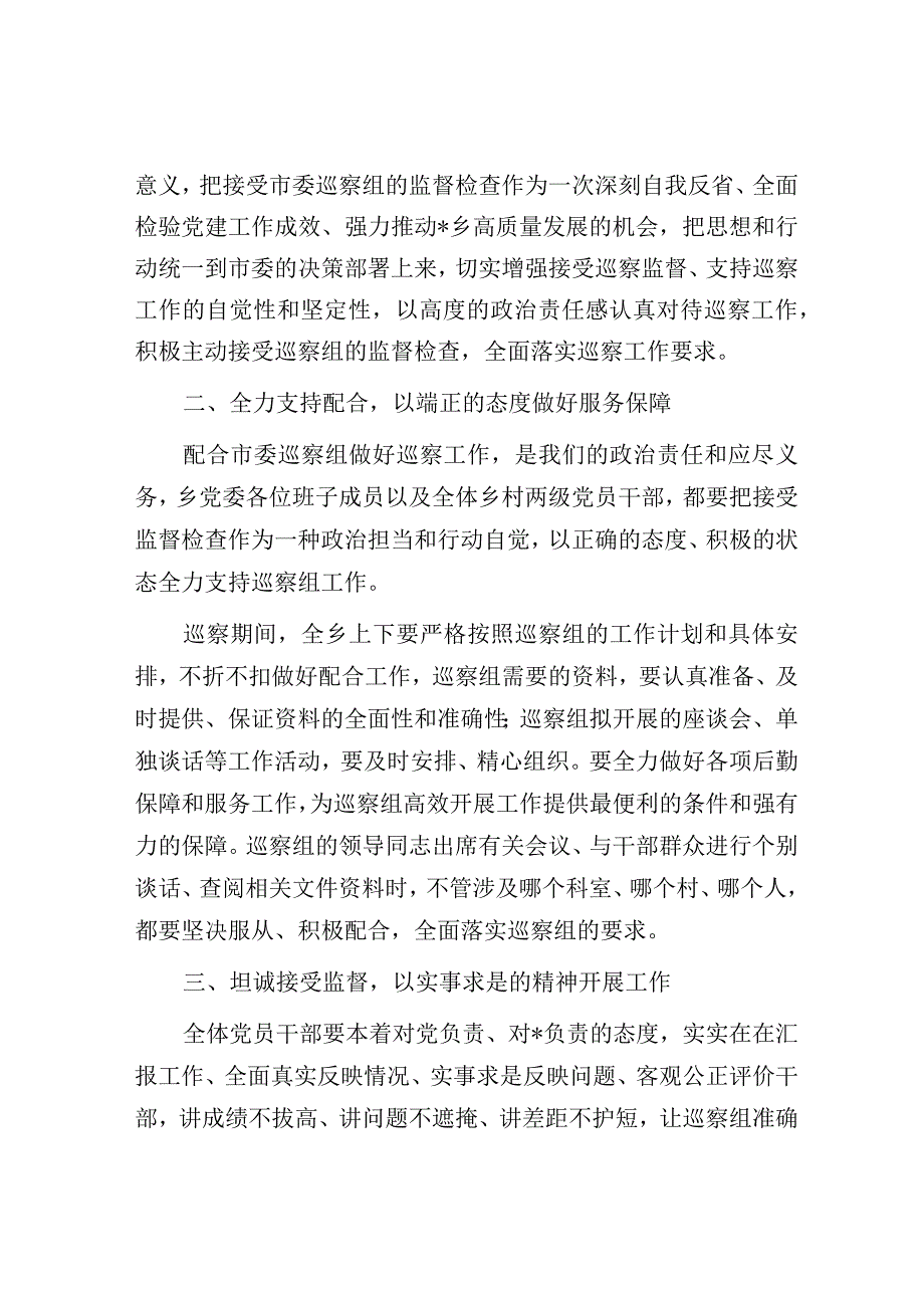 在巡视巡察工作动员会上的表态发言（党委）.docx_第2页