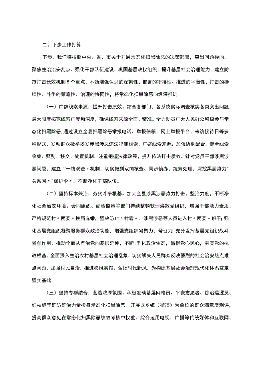 常态化扫黑除恶工作发言.docx_第3页