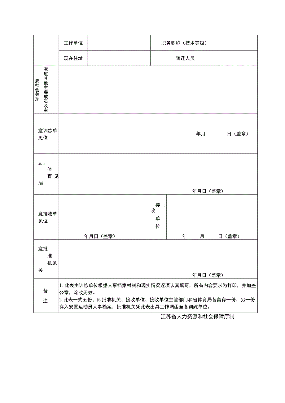 江苏省退役运动员组织安置登记表.docx_第2页