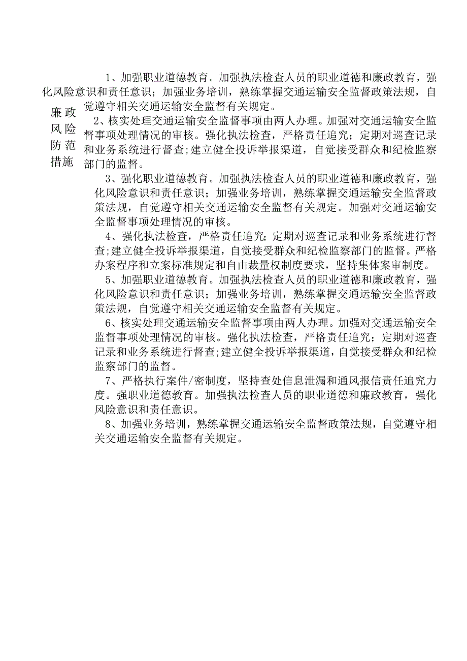 某县交通运输部门交通安全监督股干部个人岗位廉政风险点排查登记表.docx_第2页