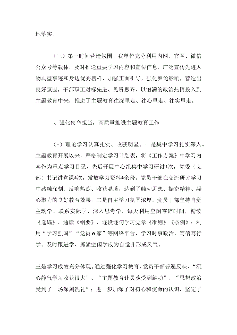 新时代中国特色社会主义思想主题教育工作报告.docx_第2页