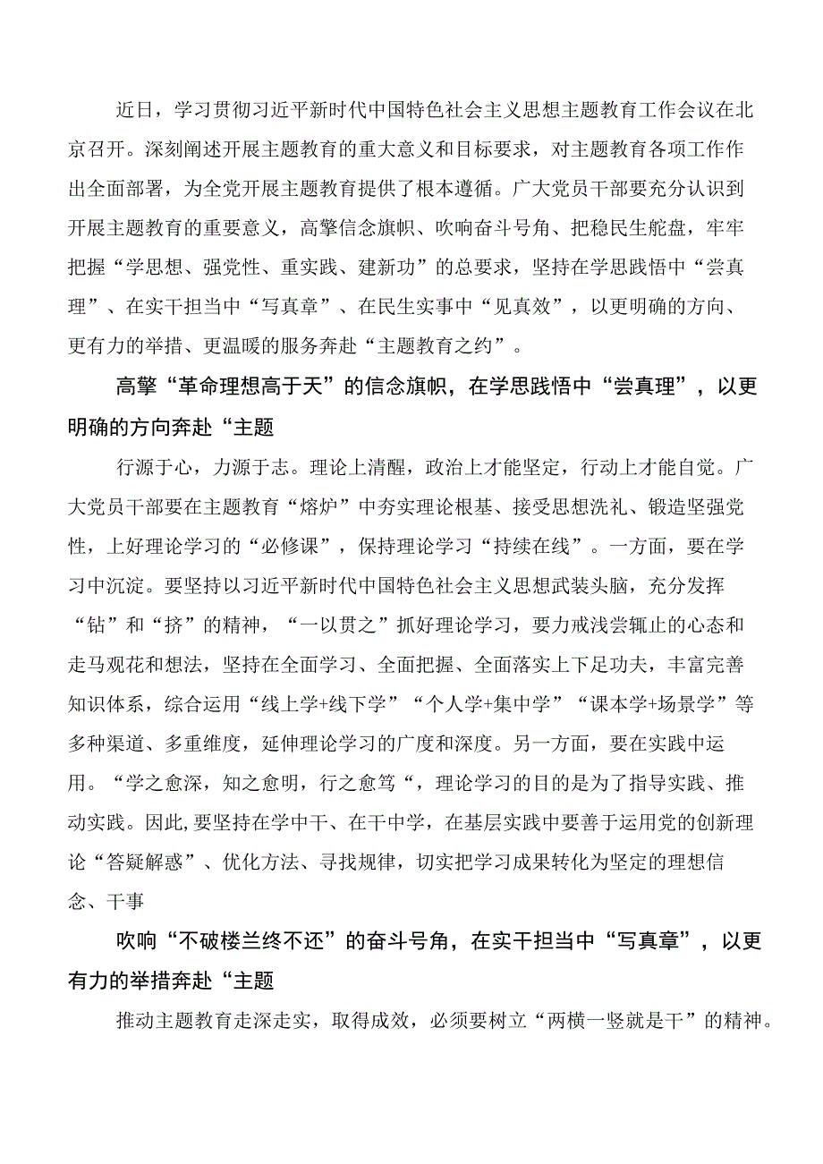 深入学习第二批主题教育心得感悟（交流发言）共二十篇.docx_第3页