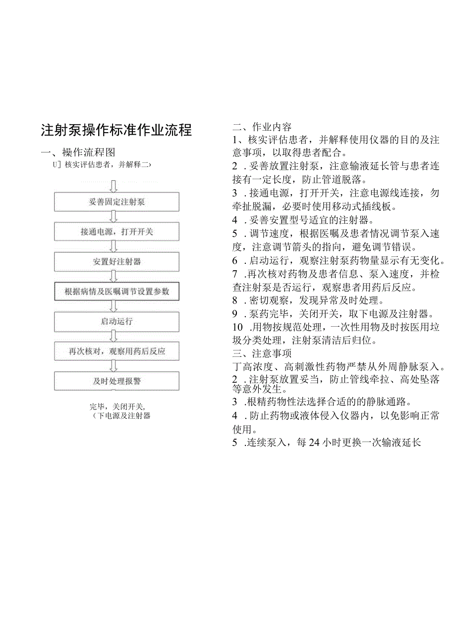 注射泵操作标准作业流程.docx_第1页