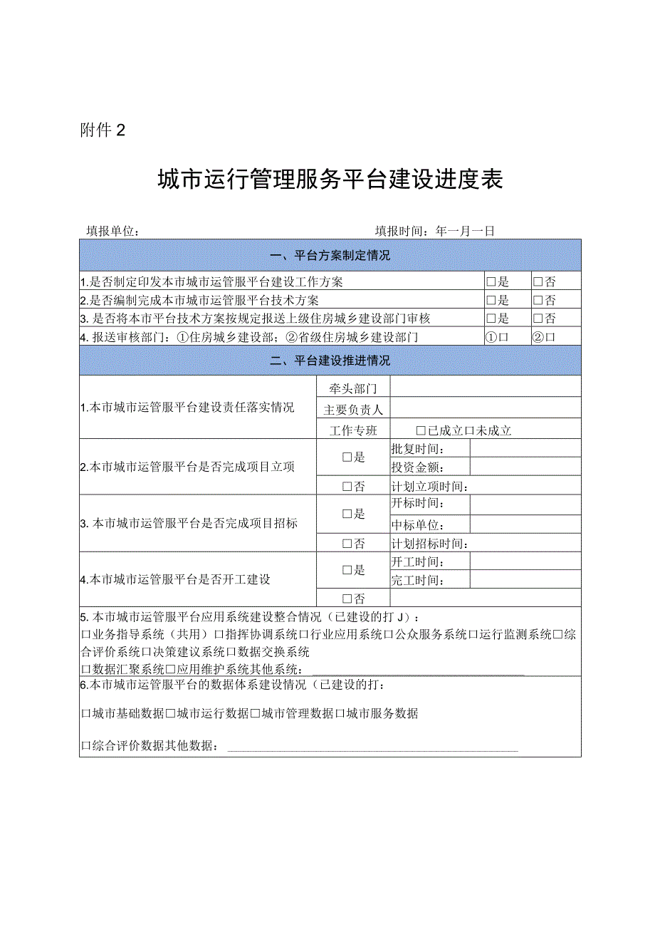 城市运行管理服务平台建设进度表.docx_第1页