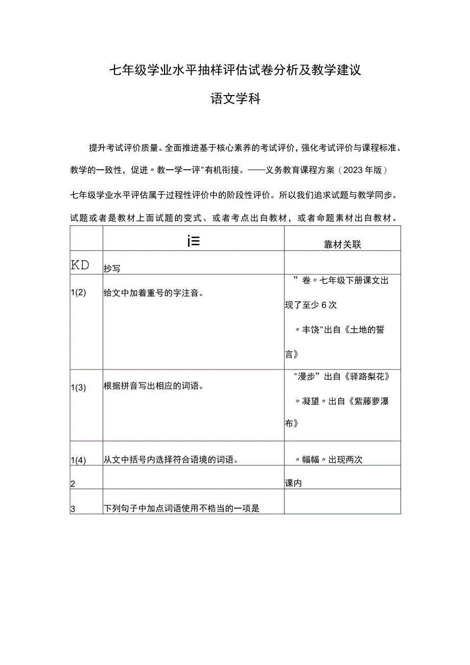 基于学业水平抽样评估的学科试卷分析及教学改进建议.docx_第3页