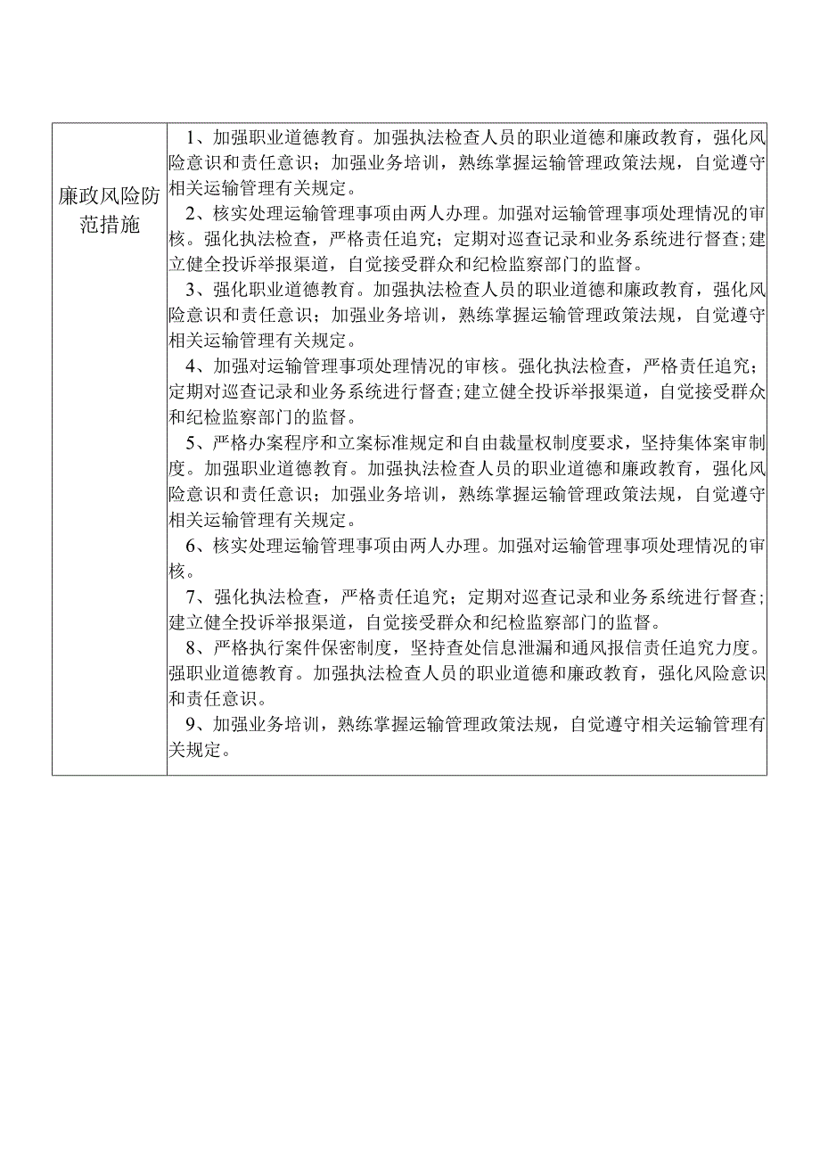 某县交通运输部门运输管理股干部个人岗位廉政风险点排查登记表.docx_第2页