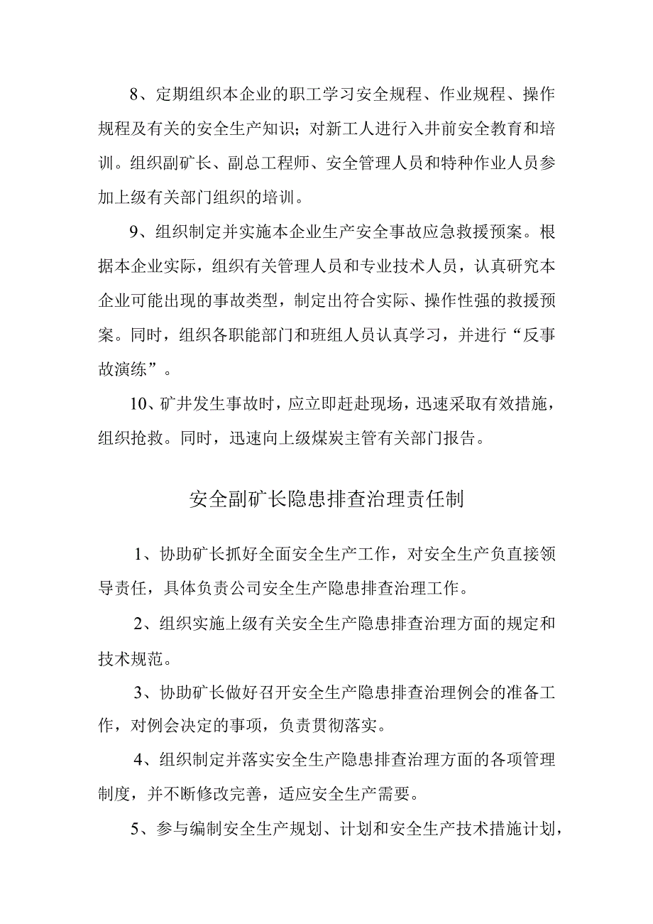 煤业有限公司各岗位隐患排查治理责任制汇总.docx_第3页