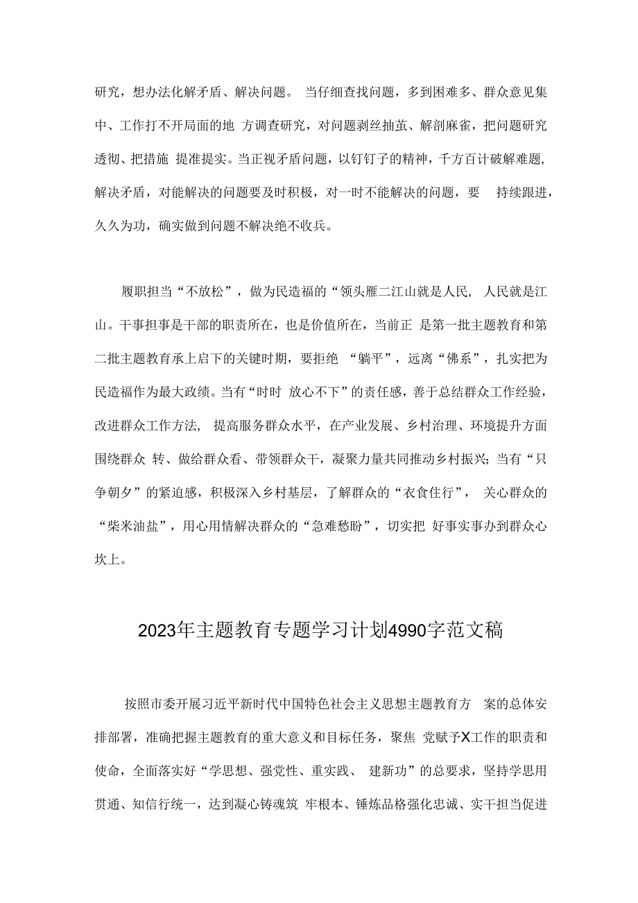 2023年第二批主题教育学习心得体会与主题教育专题学习计划（二篇范文）.docx_第2页