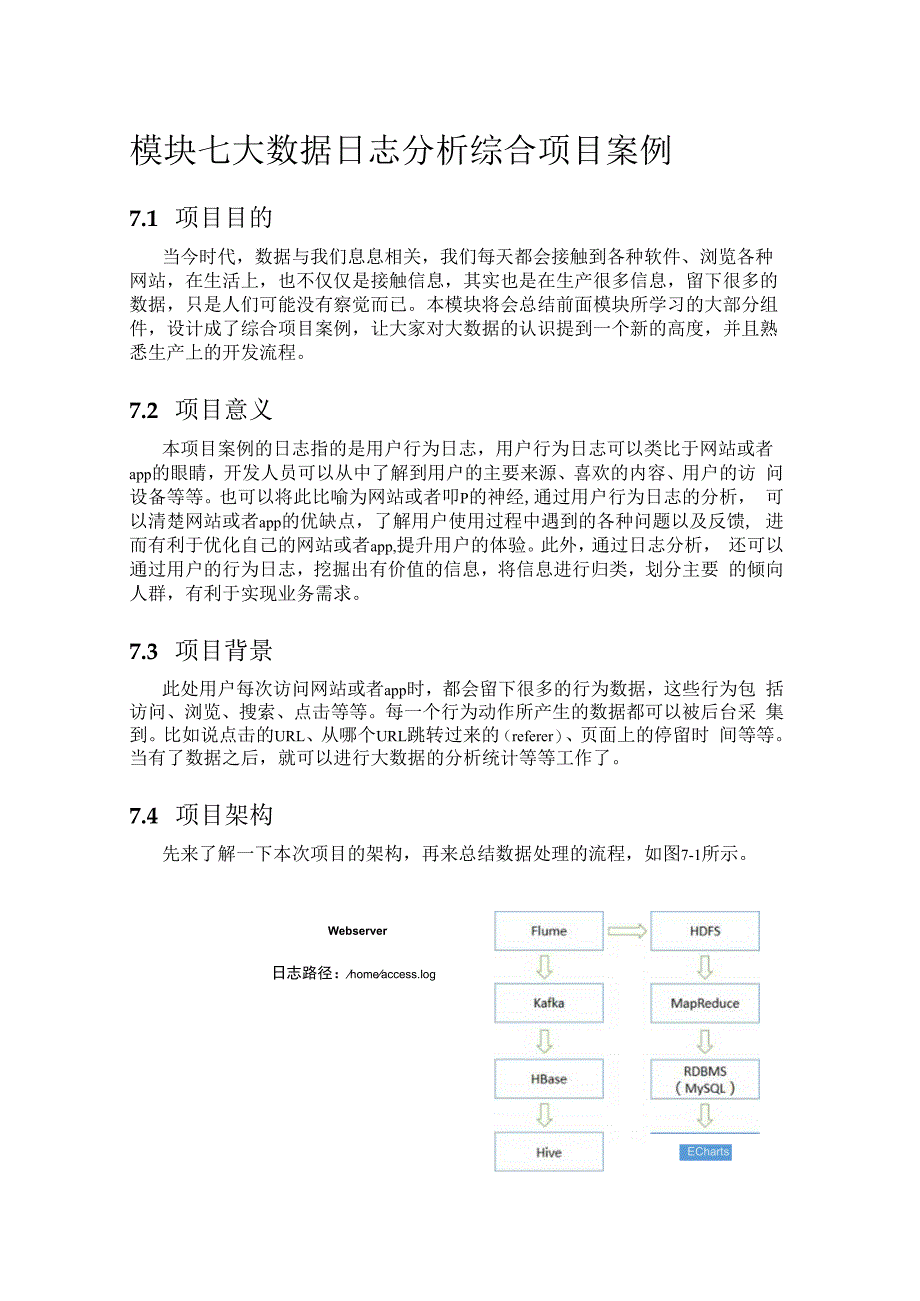 Hadoop生态系统及开发 实训手册 实训综合案例.docx_第1页