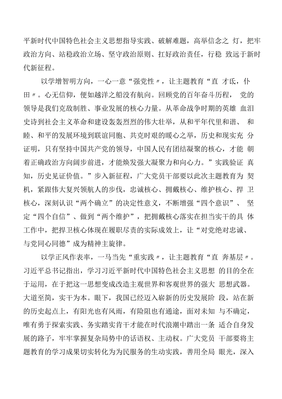 20篇2023年党内主题教育研讨交流发言材.docx_第2页