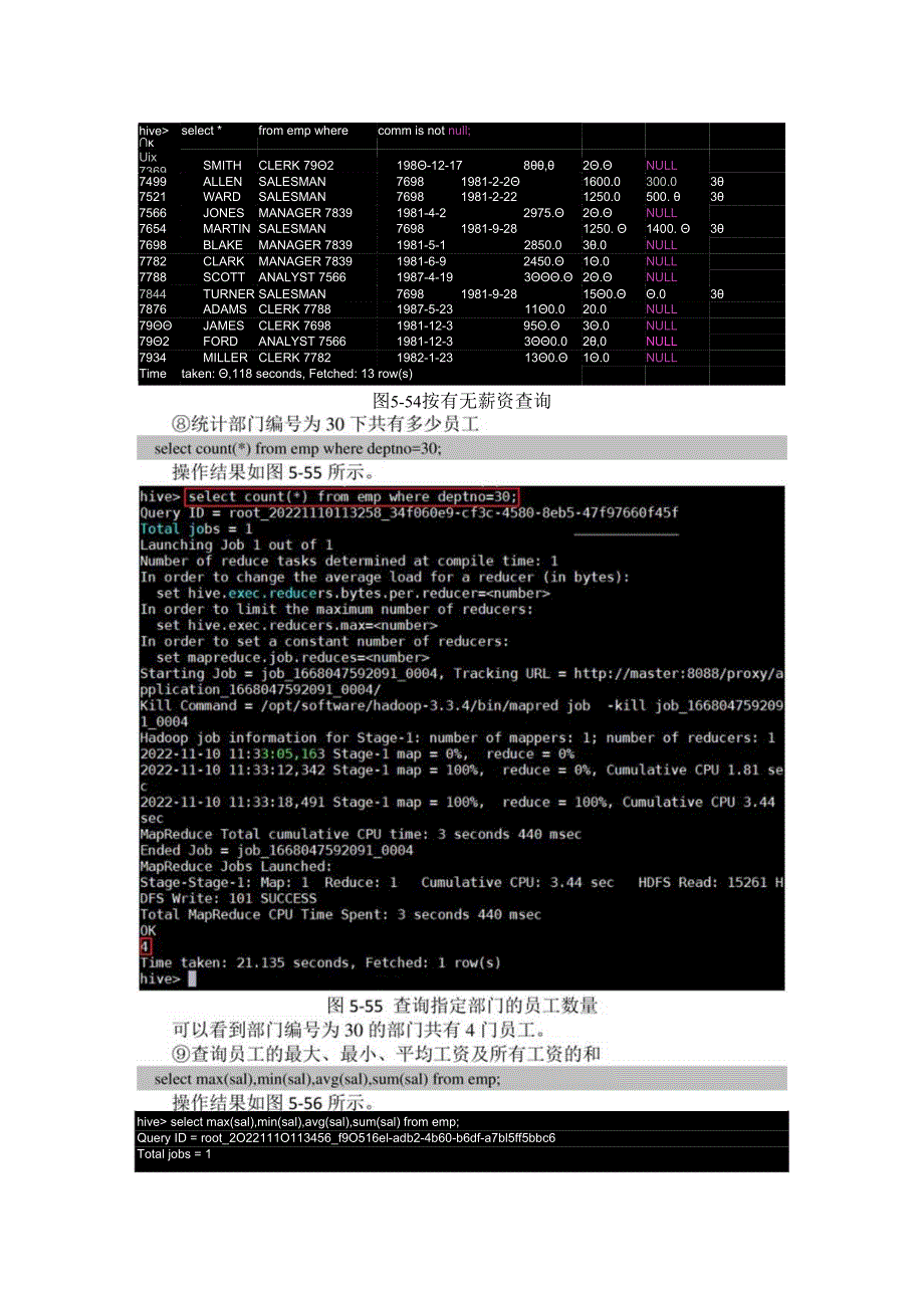 Hadoop生态系统及开发 实训手册 实训12 HiveQL查询操作.docx_第3页