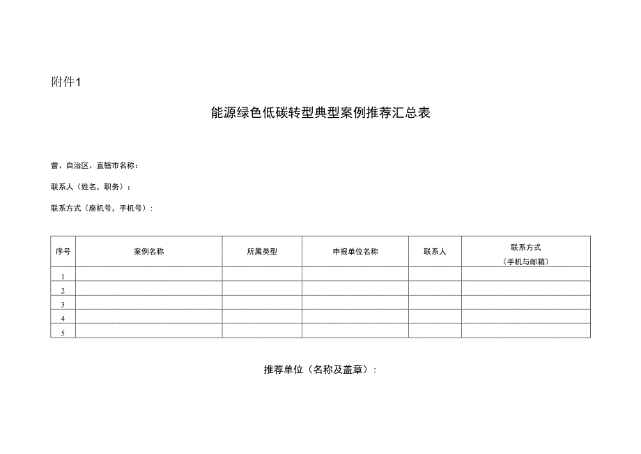 能源绿色低碳转型典型案例推荐汇总表.docx_第1页