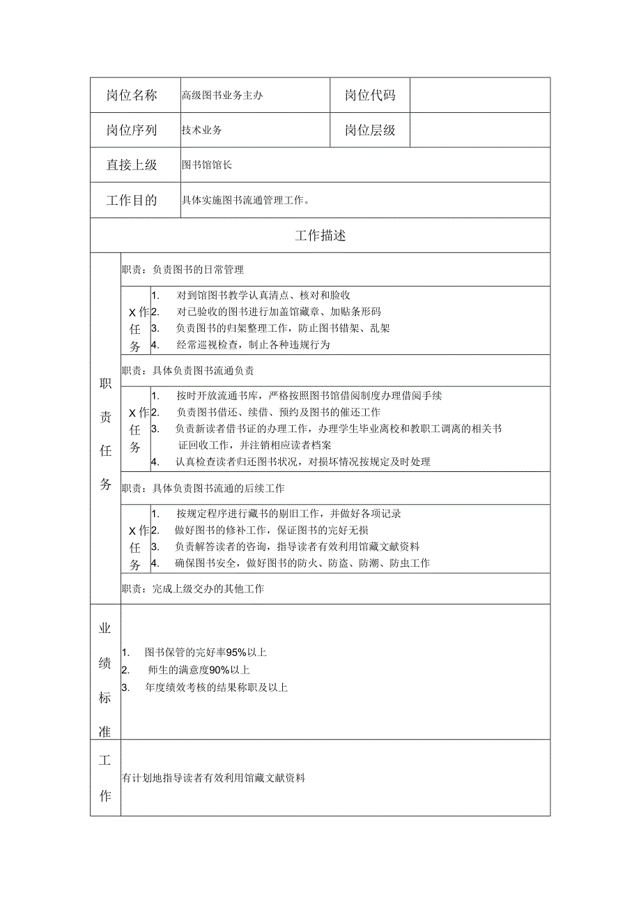 高级图书业务主办岗位职务说明书.docx_第1页