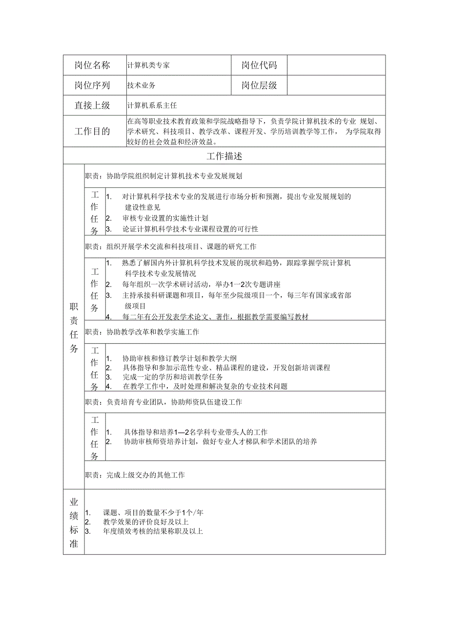 计算机类专家岗位职责说明书.docx_第1页