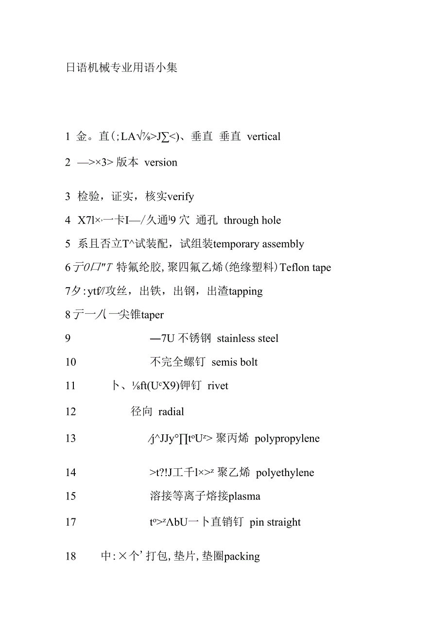 日语机械专业用语知识点汇总.docx_第1页