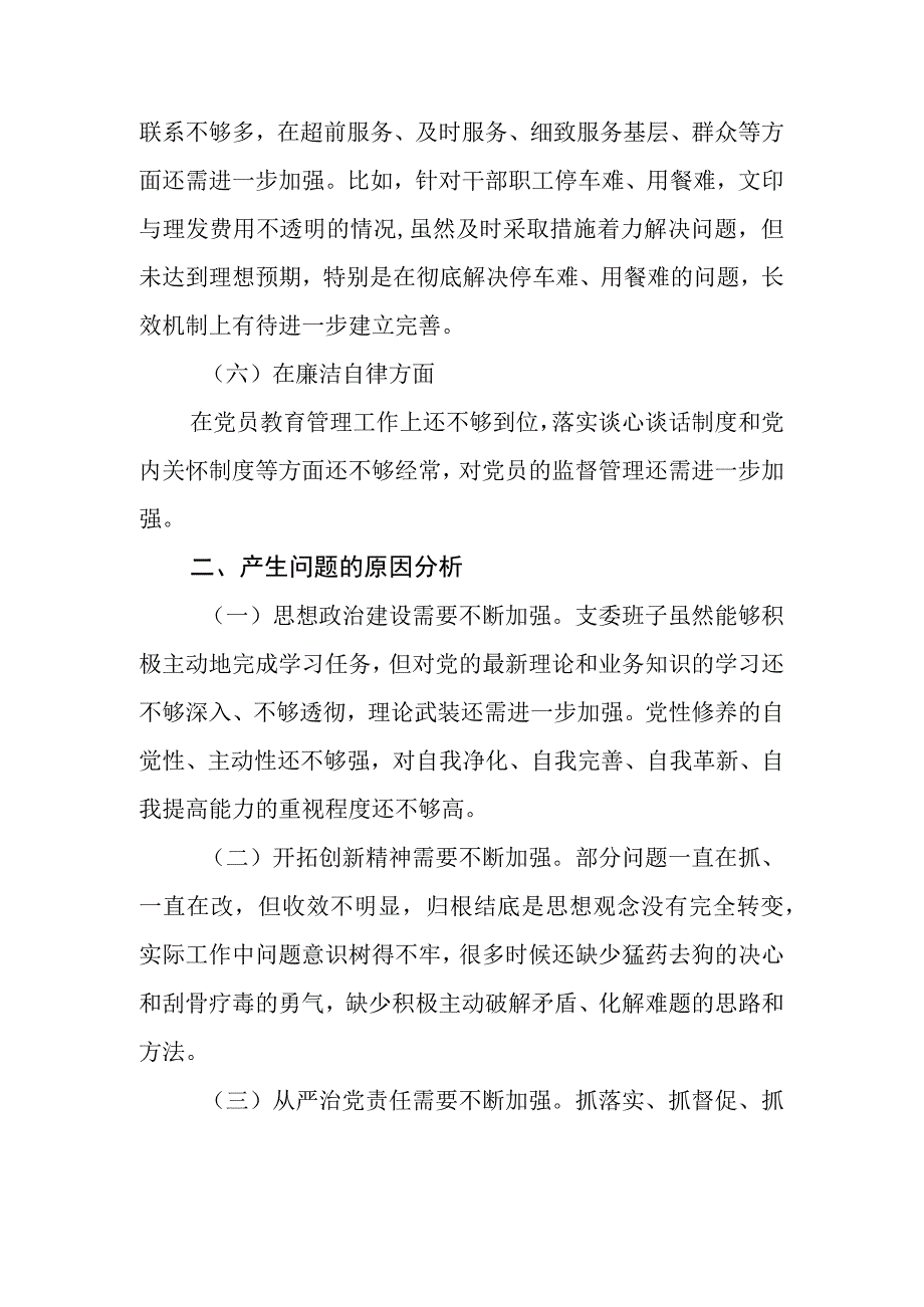 2023年专题教育专题生活会班子对照检查材料.docx_第3页