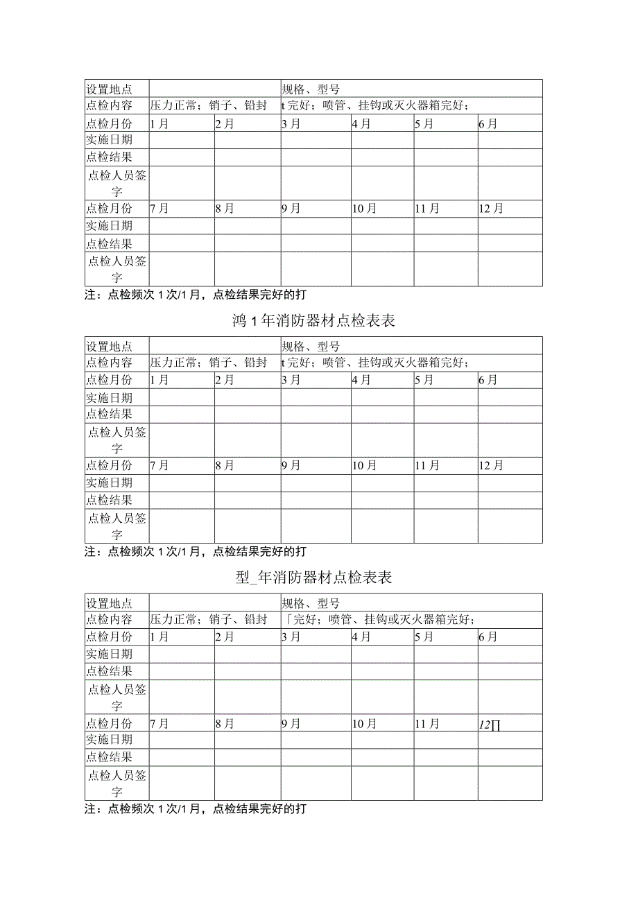 7.消防器材器材点检表.docx_第2页