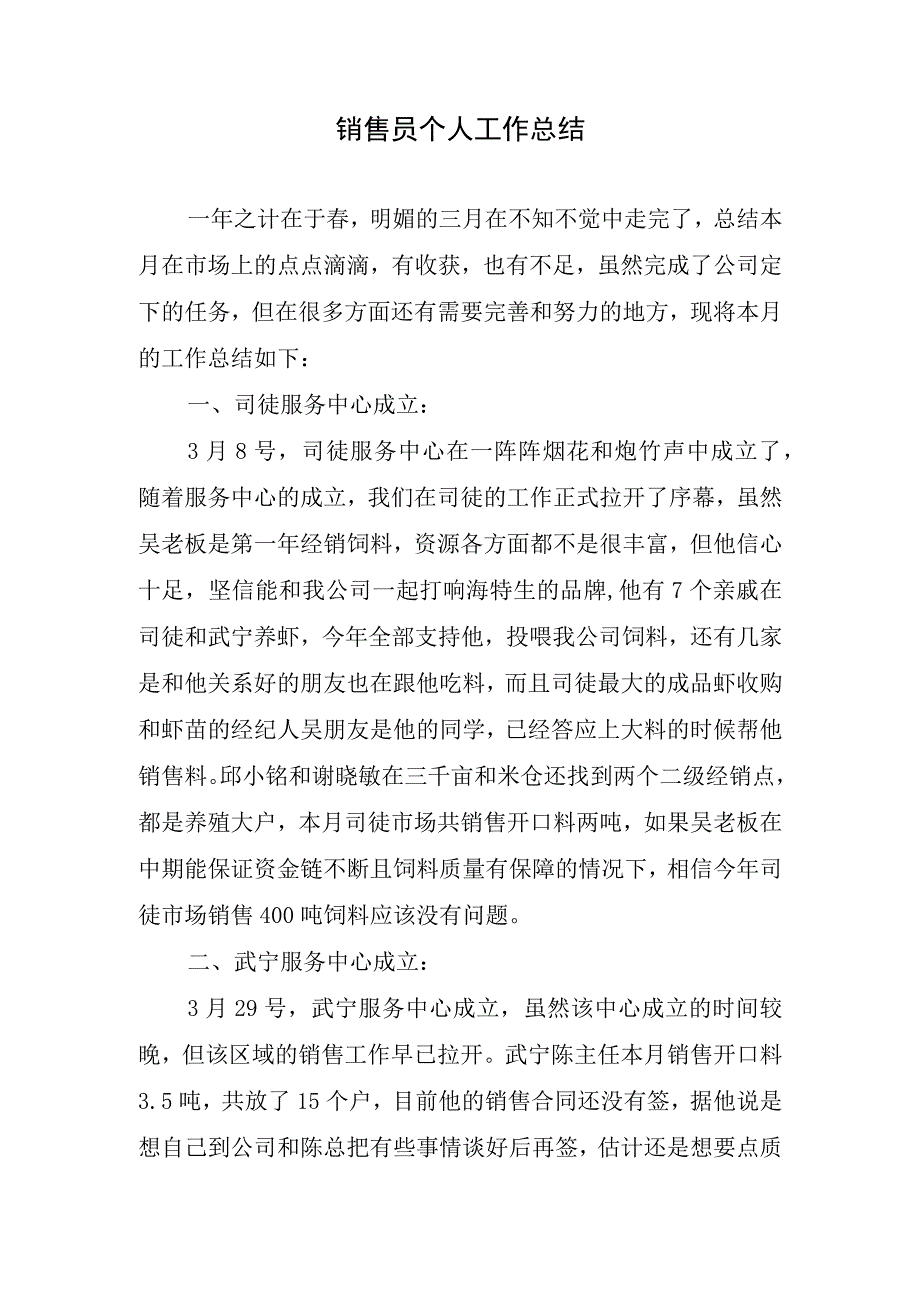 2023年销售员个人工作总结.docx_第1页