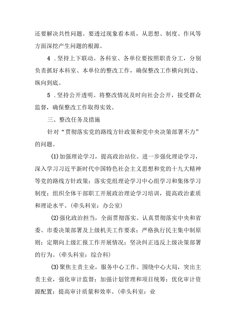 2023年某市审计局关于巡察反馈问题的整改方案.docx_第2页