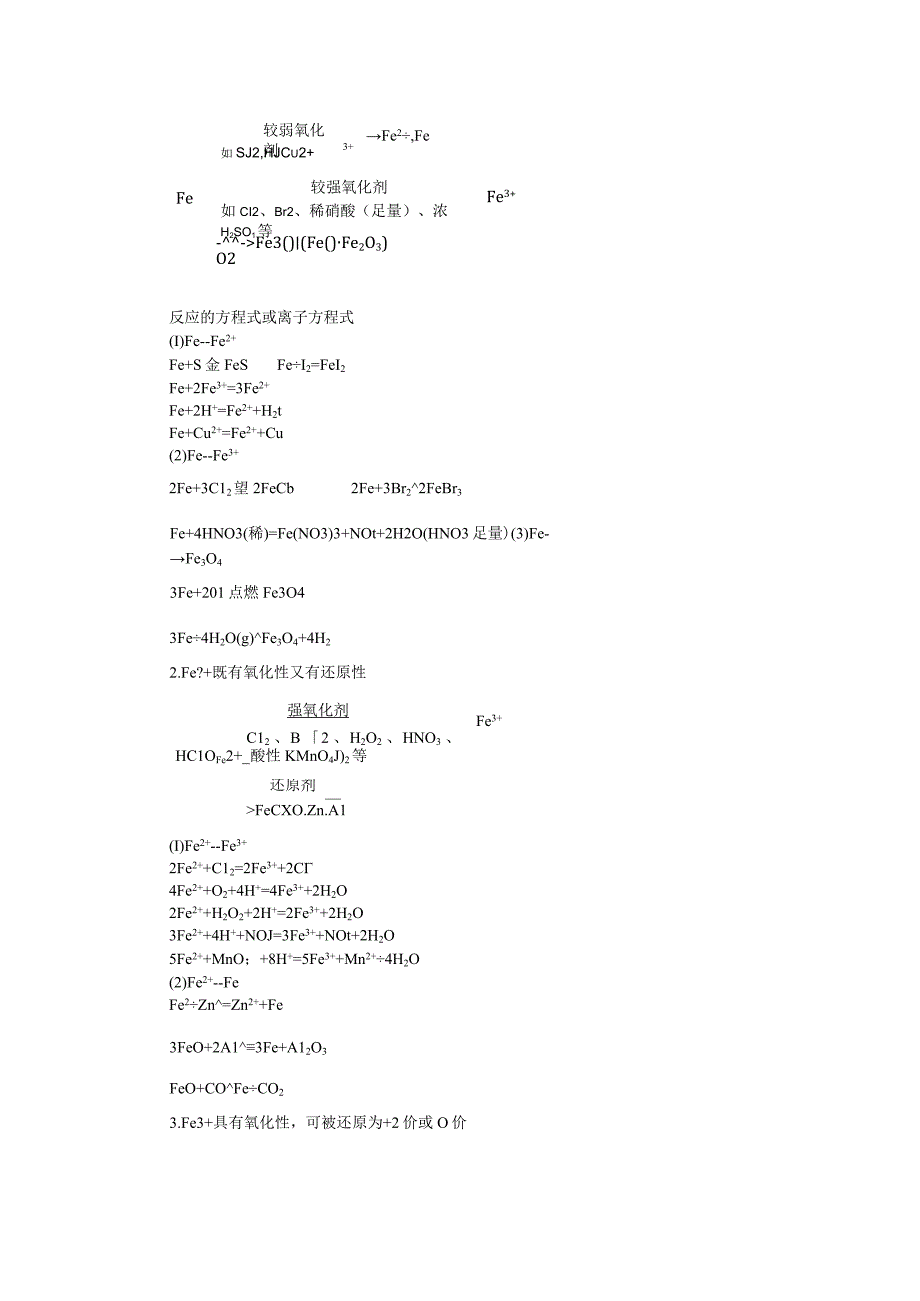 2023-2024学年苏教版必修第二册 9.2.1 铁及其化合物转化反应的合理选择 学案.docx_第3页