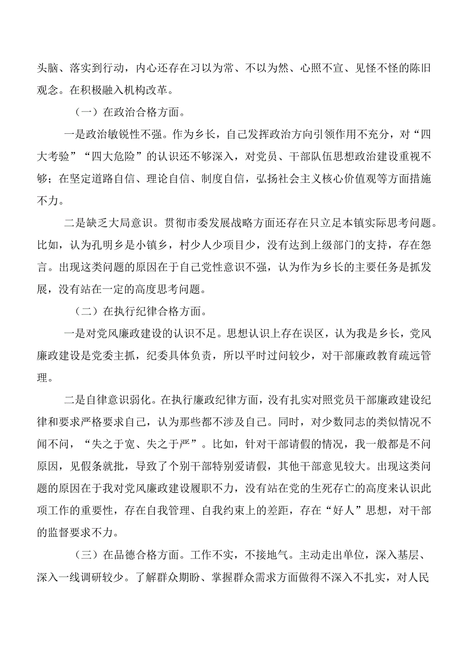 2023年巡视反馈意见整改专题民主生活会个人剖析研讨发言十篇.docx_第2页