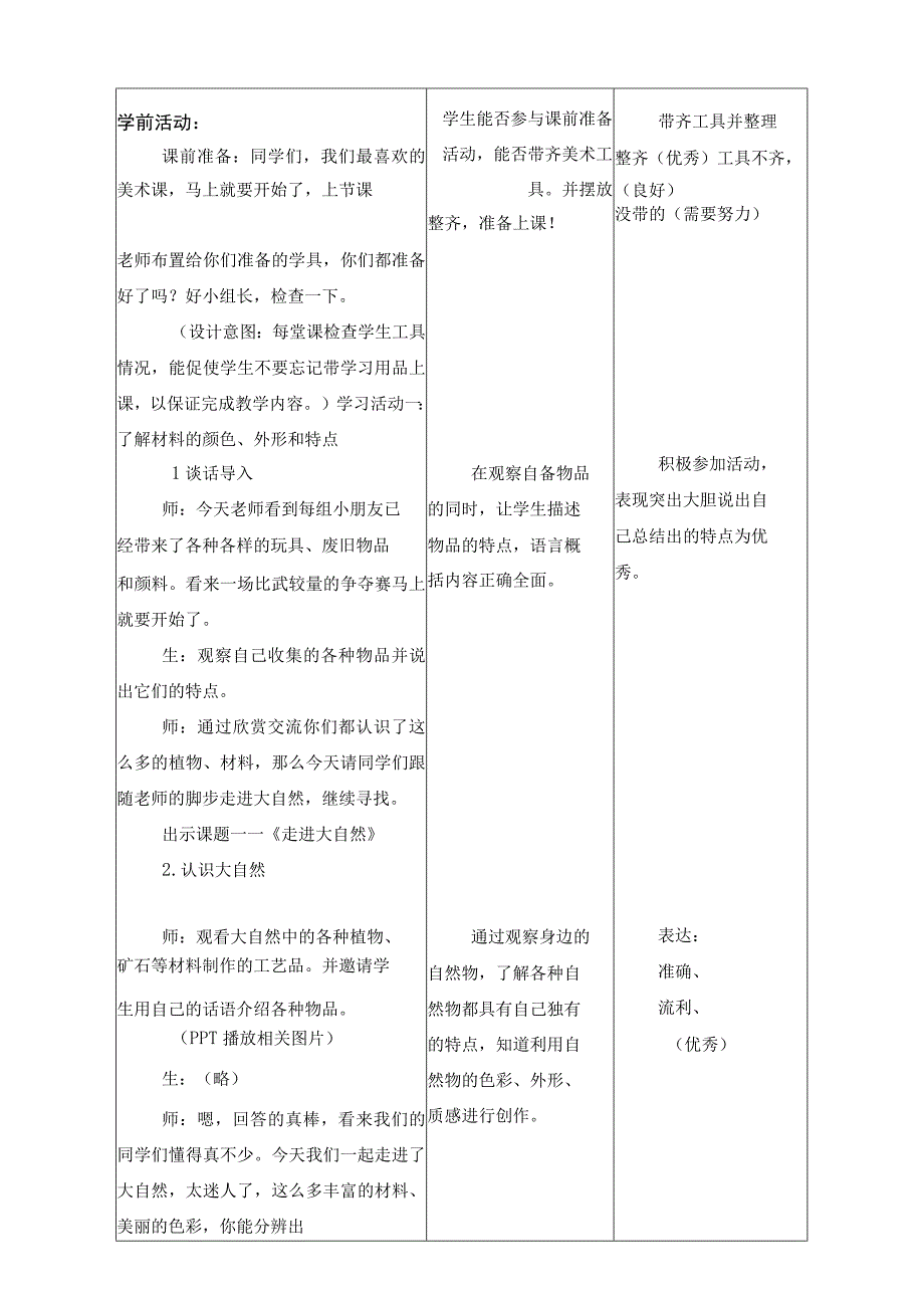 人教版美术一下2 走进大自然 教案.docx_第3页