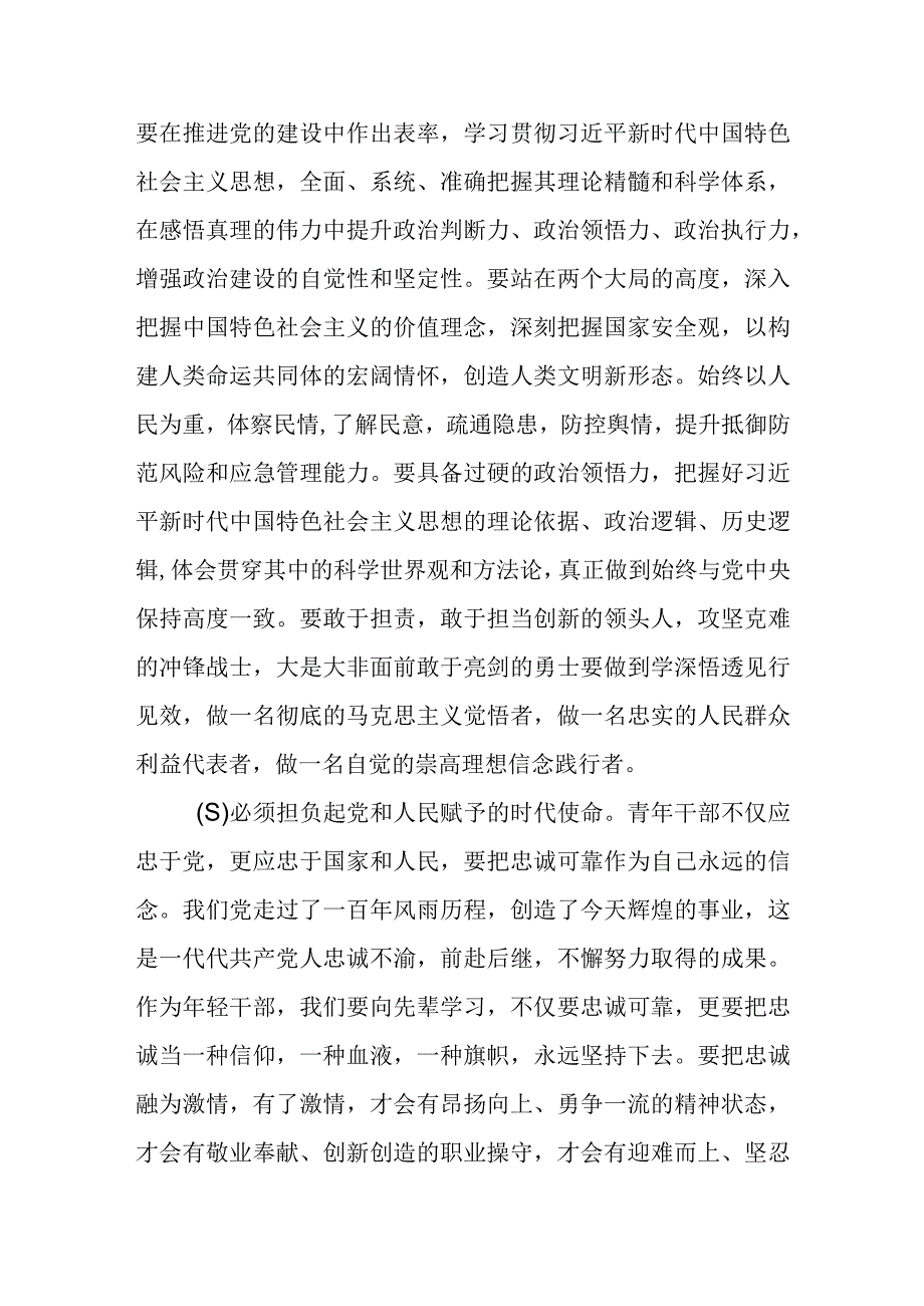 专题党课讲稿：青年干部要永葆“四心”.docx_第3页