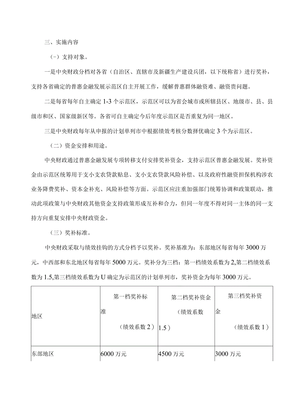 关于实施中央财政支持普惠金融发展示…政策的通知（2021年）.docx_第2页