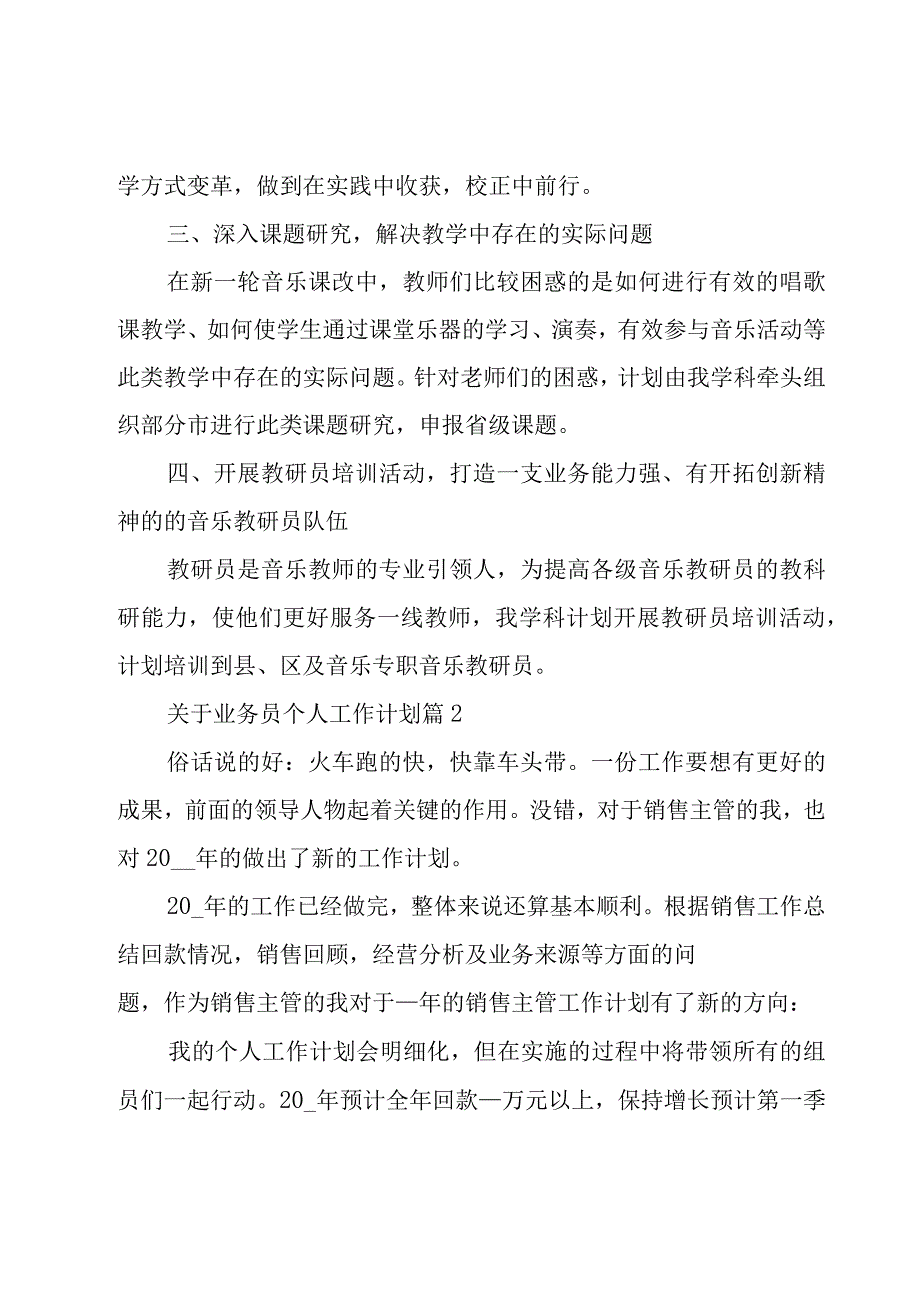 关于业务员个人工作计划（18篇）.docx_第2页