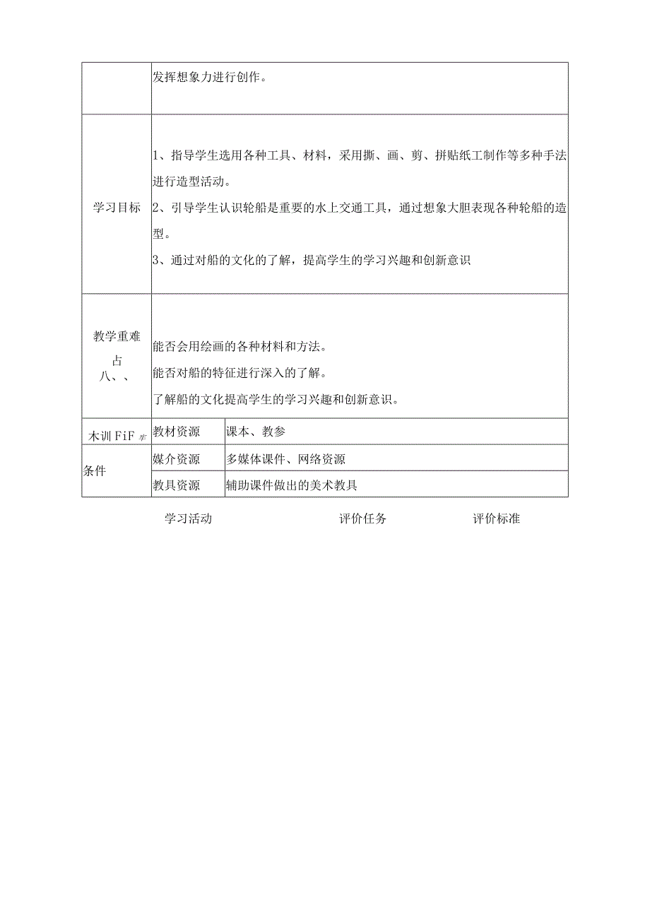 人教版美术一下15 乘上大船游世界 教案.docx_第2页