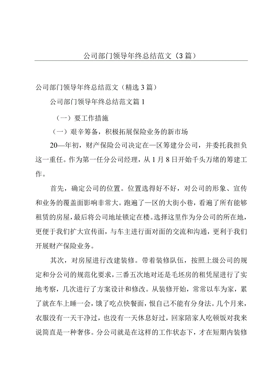 公司部门领导年终总结范文（3篇）.docx_第1页