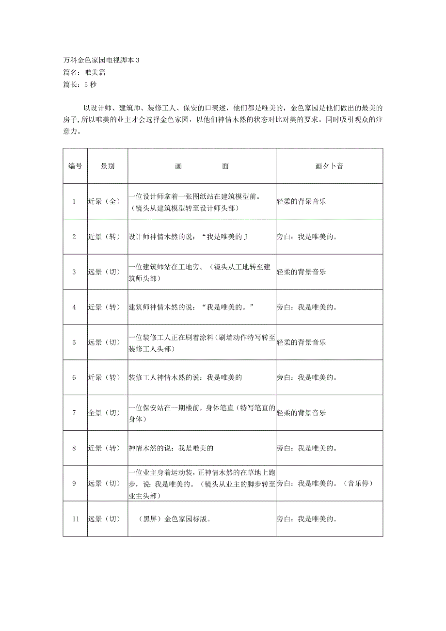 万科金色家园电视广告脚本.docx_第3页