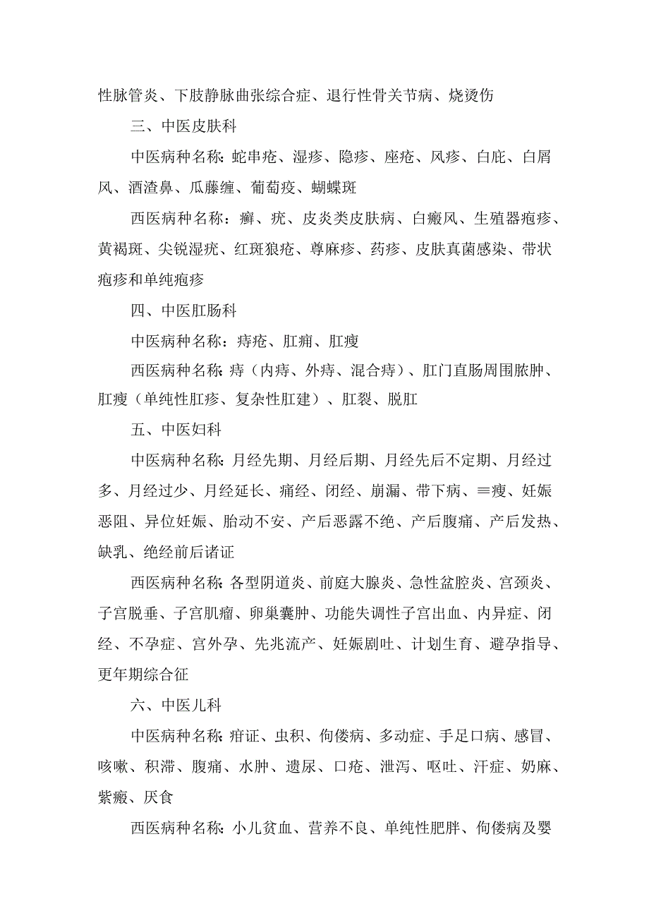 中医类别全科医生规范化培…养基地）收治常见病种名称.docx_第3页