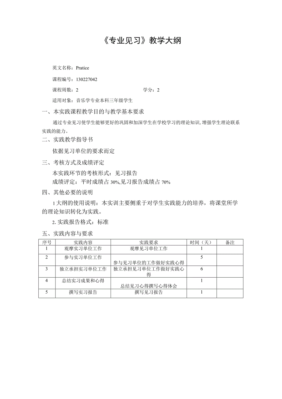 《专业见习》教学大纲.docx_第1页