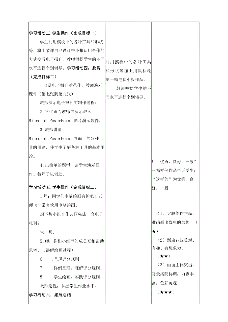 人教版美术六年级下册第14课《电脑美术--电子报》 教案.docx_第3页