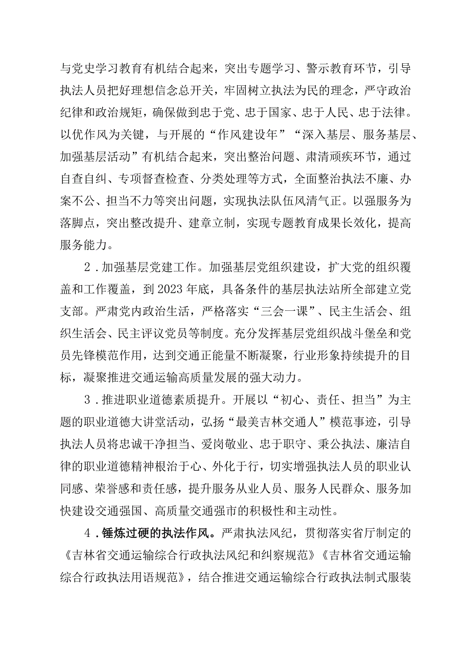 白城市交通运输综合行政执法队伍素质能力提升三年行动实施方案2021-2023年.docx_第2页