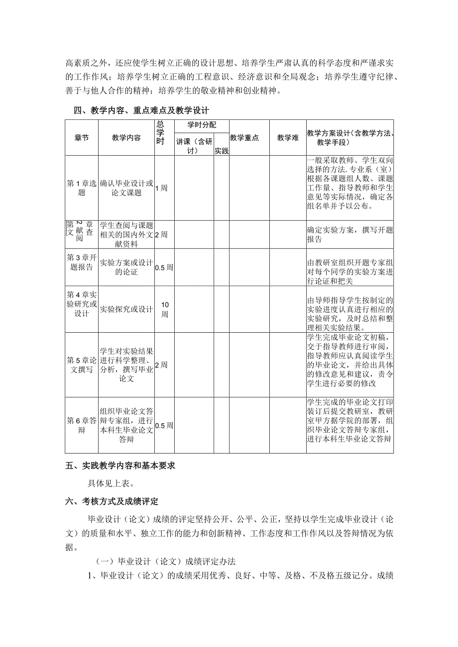 毕业实习与毕业论文(设计)B--教学大纲.docx_第2页