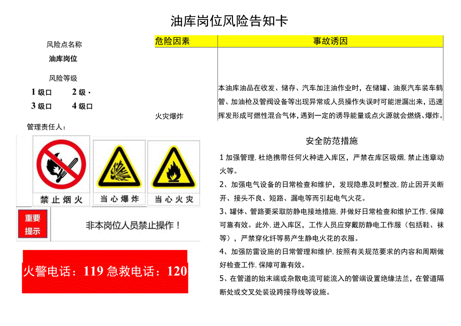 油库岗位风险告知卡.docx_第1页