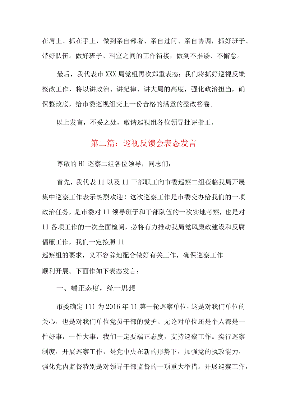 巡视反馈会表态发言总结六篇.docx_第3页