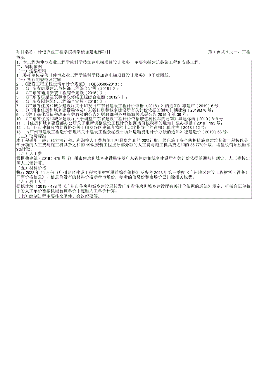 学院科学楼加建电梯项目（土建安装）——工程量清单.docx_第3页