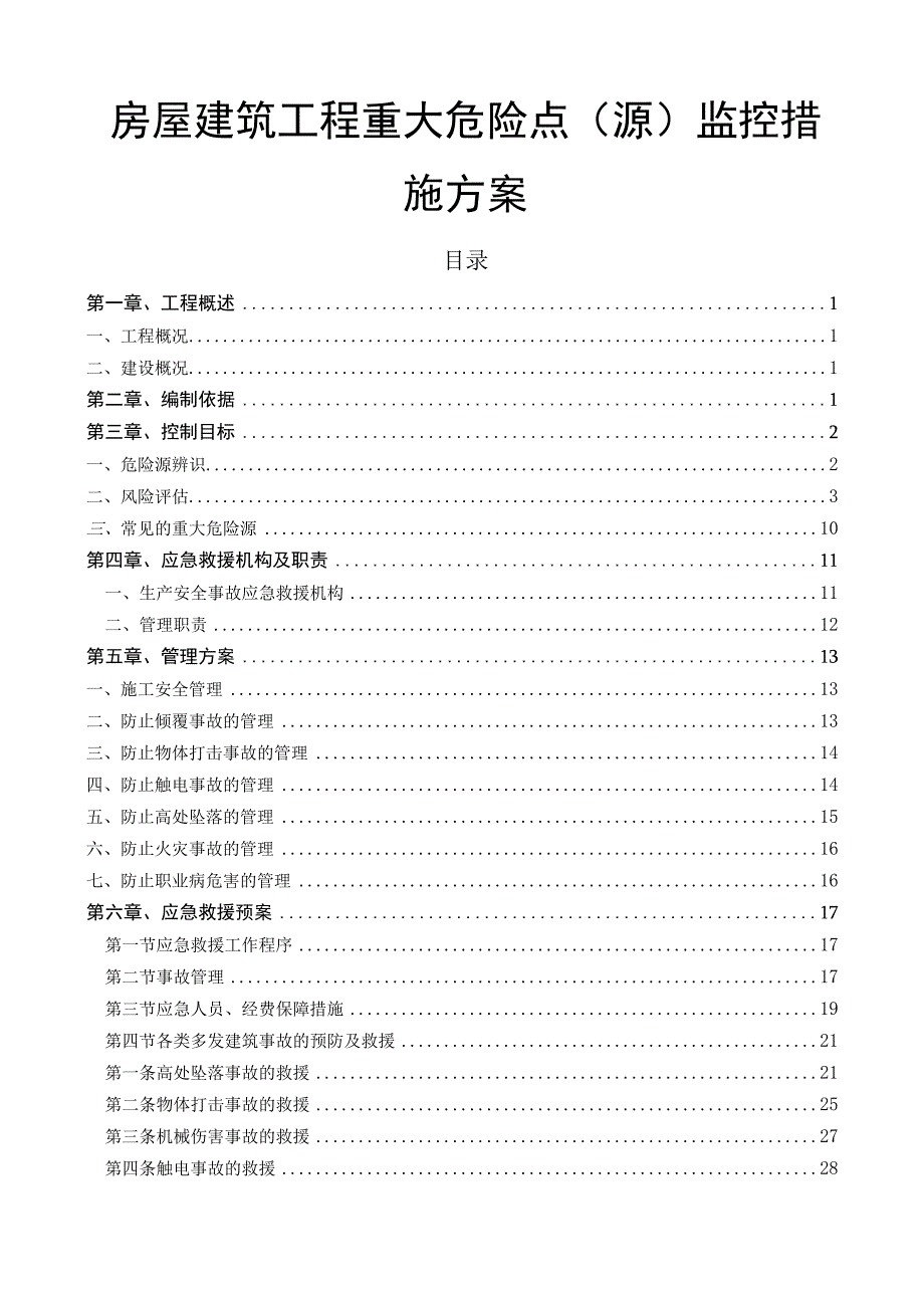 安置房建设项目重大危险点（源）监控措施方案.docx_第1页