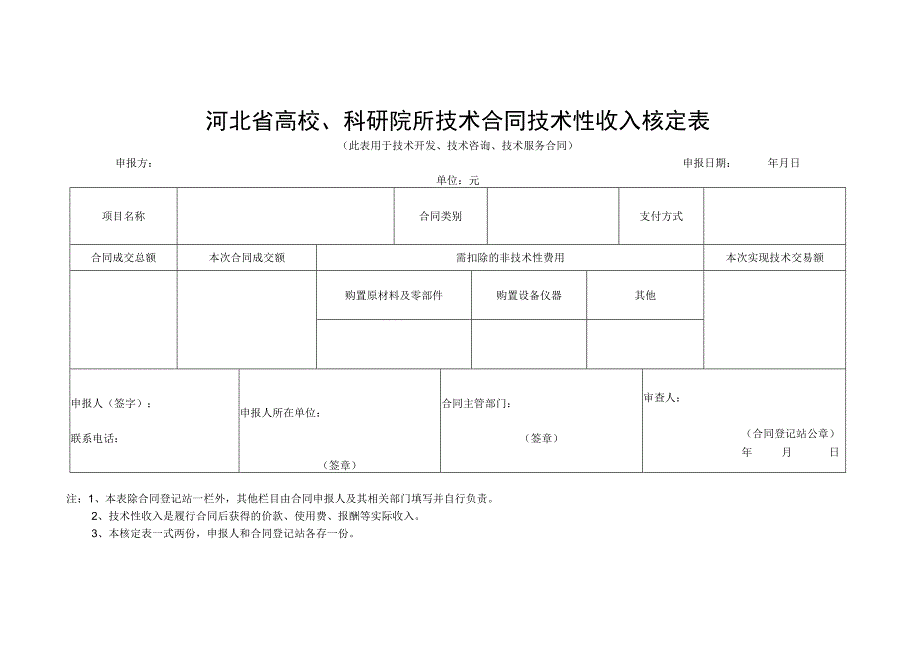 技术合同技术性收入核定表.doc】已下载25次.docx_第1页