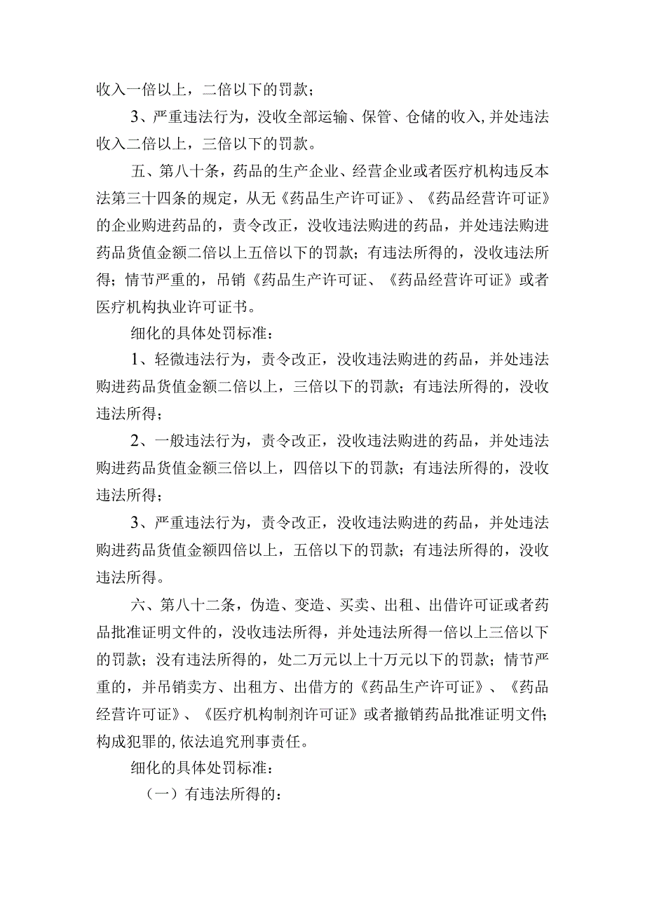 溧阳食品药品监督管理局自由裁量权细化标准.docx_第3页