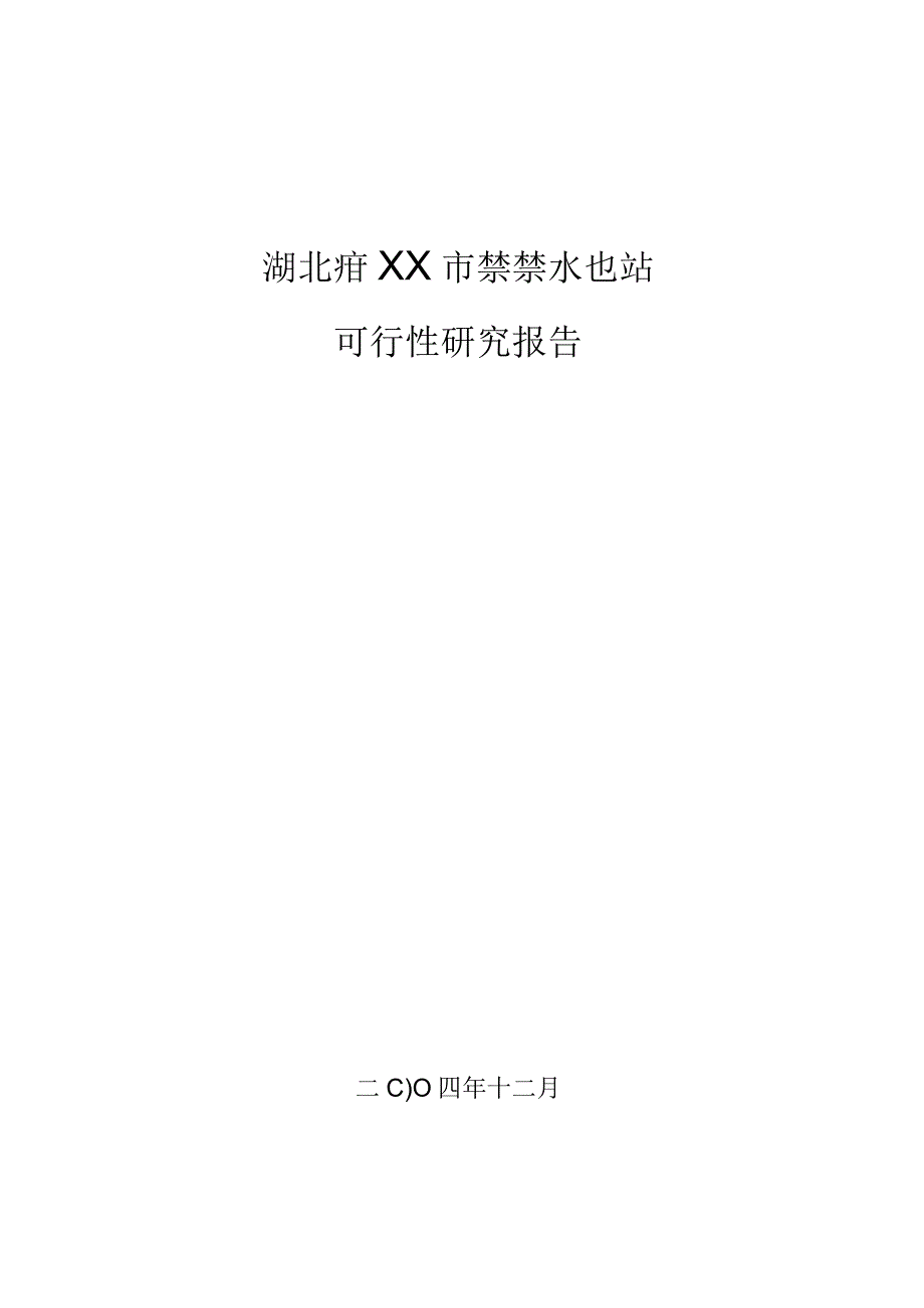 湖北省某某水电站可行性研究报告()（天选打工人）.docx_第1页