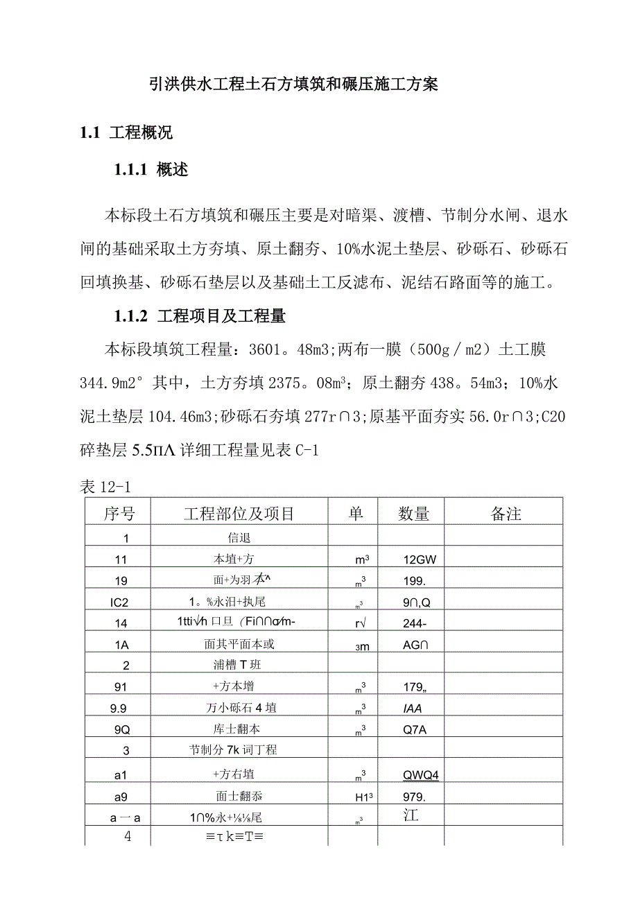 引洮供水工程土石方填筑和碾压施工方案.docx_第1页