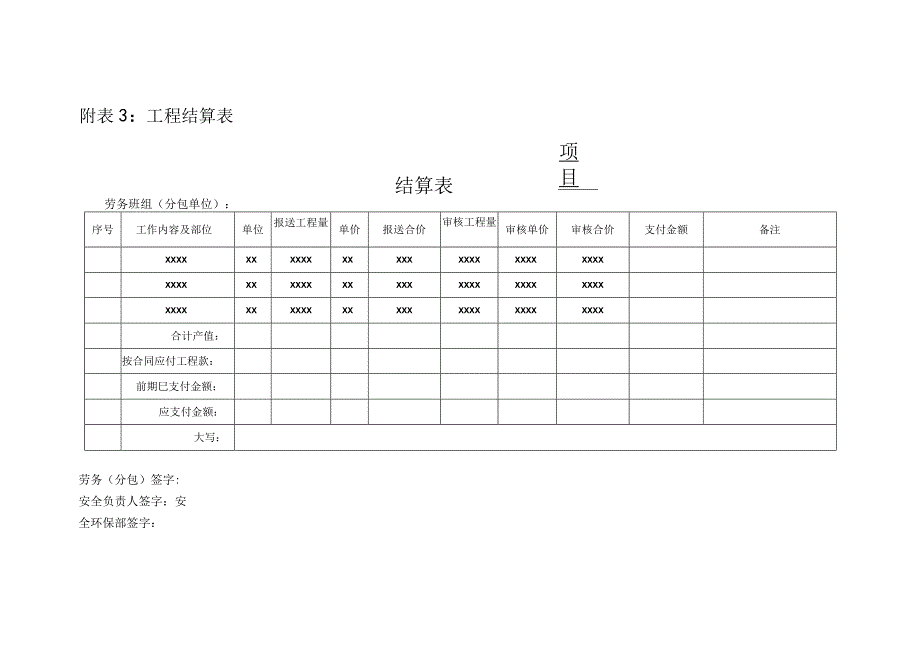 工程结算表.docx_第1页