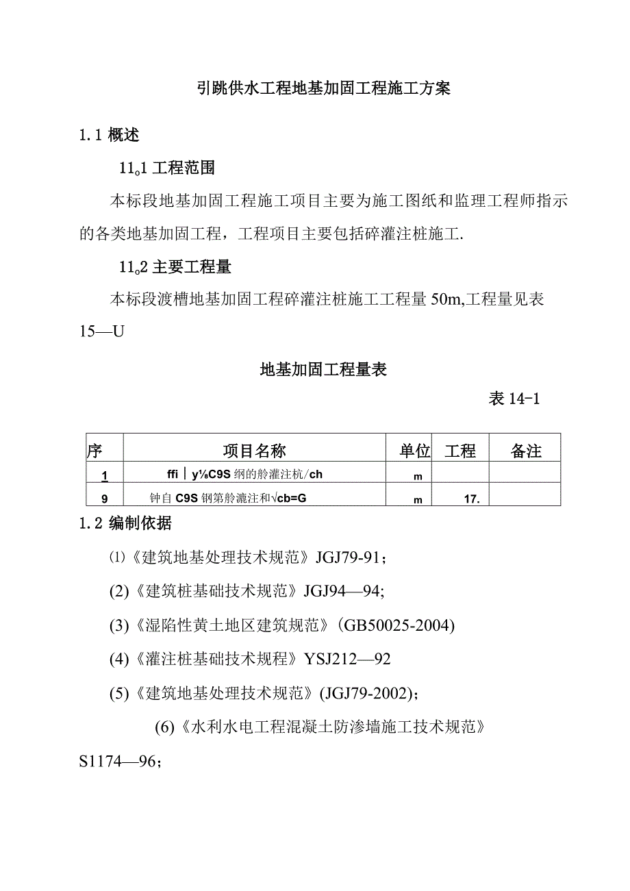 引洮供水工程地基加固工程施工方案.docx_第1页