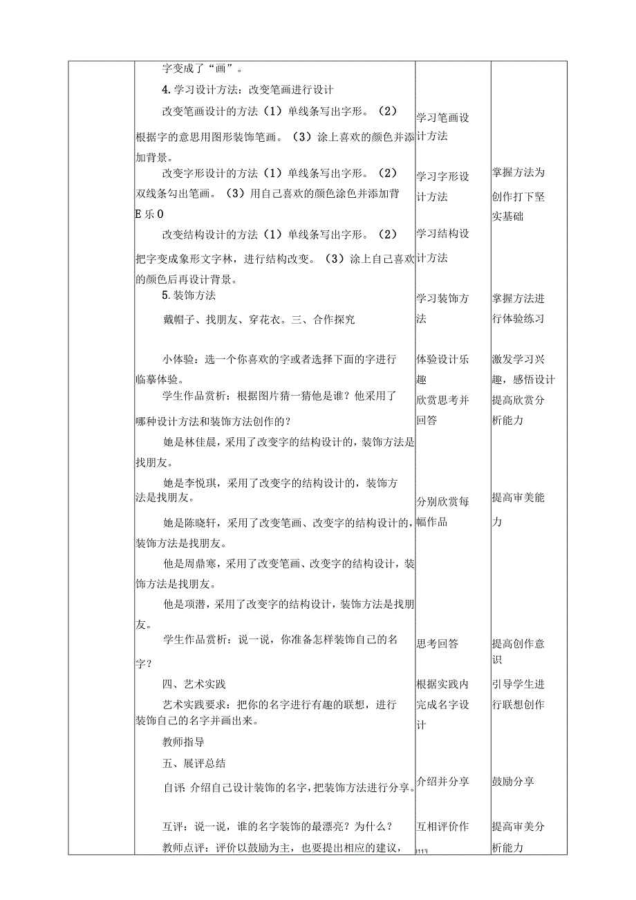 新课标 人教版 美术二年级上册 第三课 装饰自己的名字 教案.docx_第2页